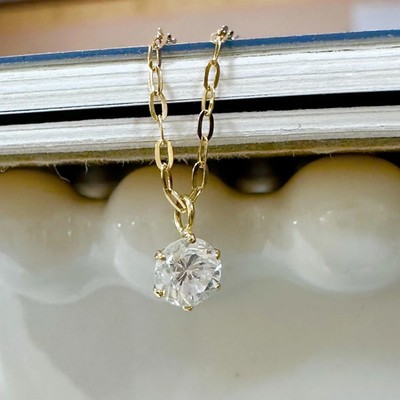 K18 Natürlicher Diamant Collier 0,2ct Azuki Kette 40cm / Japan Verkäufer