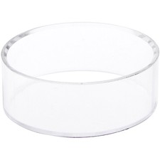 Plymor Clear Acrylic Beveled Sphere Display Stand, 1.25" H x 3.5" W