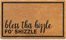 Bless This Hizzle Fo Shizzle Door Mat 30X17 Inch, Funny Doormat for Covered outs