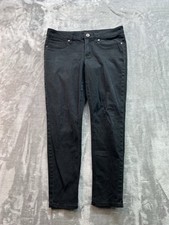 Seven7 Skinny Mid Rise Stretch Denim Jeans Women Sz 10 Black Casual Pants Ladies