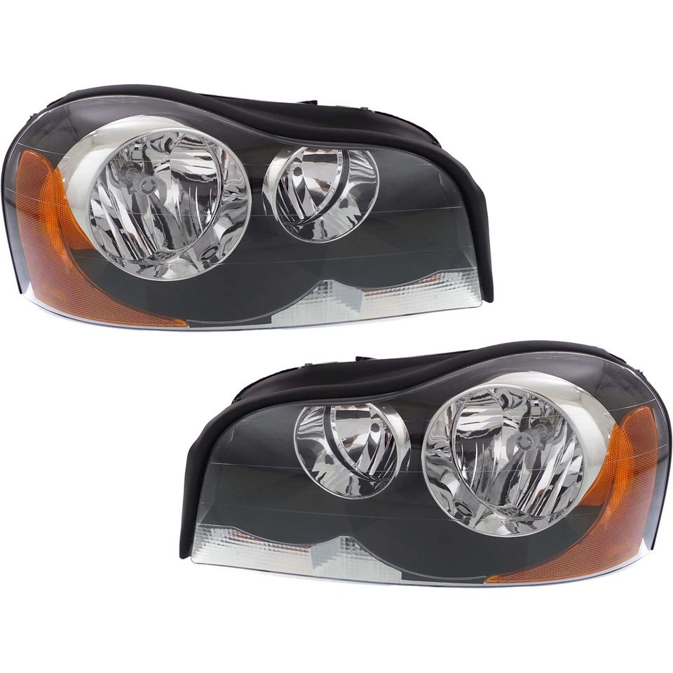 Headlight Set For 2003-2014 Volvo XC90 Left and Right with Bulb Halogen