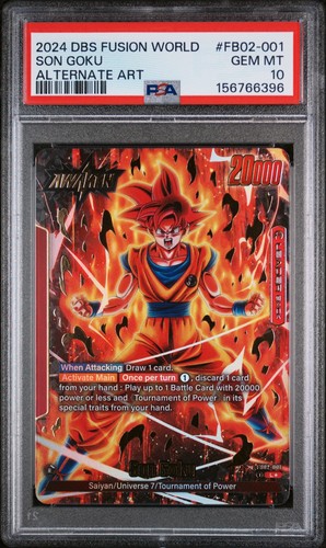 2024 DRAGON BALL SUPER CARD GAME FUSION WORLD BLAZING AURA SON GOKU PSA 10