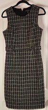 Banana Republic Womens Size 4 Tweed Windowpane Sheath Dress Vintage