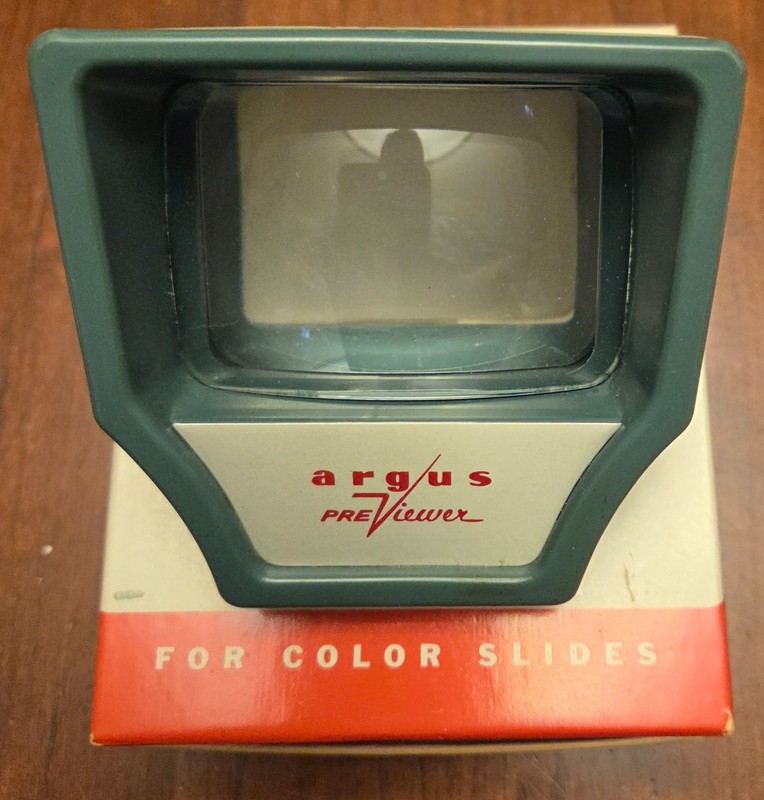 Vtg 1960s Argus Previewer #660 for Color Slides w/Original Box & Instructions