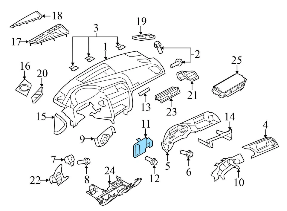 2013-2016 AUDI A4 ALLROAD - Ignition Switch DASH TRIM 8K1905219A - Image 4 of 4