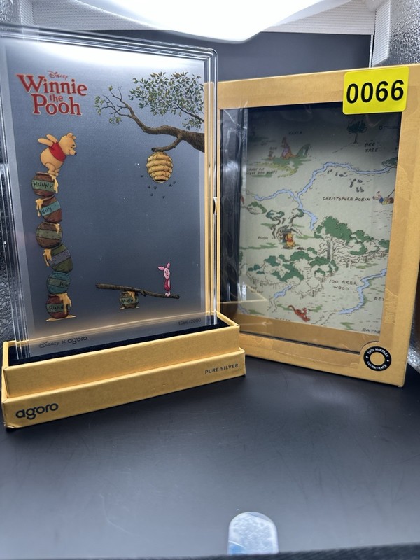 Agoro Disney Winnie the Pooh Pure Silver Art Display Frame in Box #1656/2000 🔥