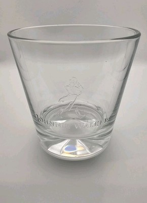 JOHNNY WALKER GLAS WHISKYBECHER OPTISCHER DIAMANT PRISMENBODEN GEPRÄGTES LOGO SEHR GUTER ZUSTAND