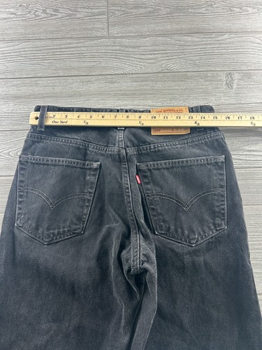 Jeans Vintage Levi's 550 Relaxed Fit Uomo 32 X 36 Nero Denim Levis - Foto 6 di 9