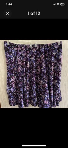 Lot Of 2 Woman Within Reversible Gorgeous Prints Skirt Elastic Waist Plus Sz 5X - Picture 11 of 19