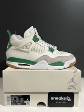 USED Nike SB x Air Jordan 4 Retro SP Pine Green DR5415-103 SIZE 9.5M OG ALL 