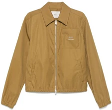 AMI PARIS LOGO PLAQUE HAVANE TWILL BOMBER JACKET JACKET MENS HJK063PA0007202