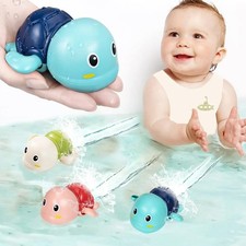 Baby Bath Clockwork Toys Turtle Whale Swimming Water Toy Pool Beach Fun USA
