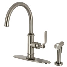 Kingston Brass KS243.KL Whitaker 1.8 GPM 1 Hole Kitchen Faucet - - Nickel