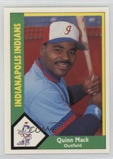 1990 CMC AAA Indianapolis Indians Green Back Quinn Mack #16 0h1