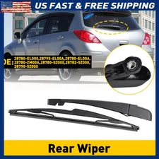 For Nissan 2007-2012 Rear Versa Windshield With Window Arm Wiper Blade Set