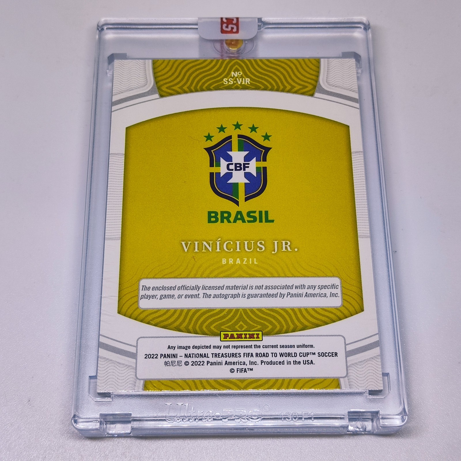 2022 Panini National Treasures Signature Swatches Patch Auto VINICIUS JR /15!! view 2