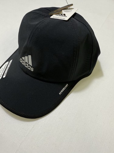 Adidas Womens Superlite II Black Reflective Adjustable Cap Hat UPF 50 Reflective - Picture 3 of 8
