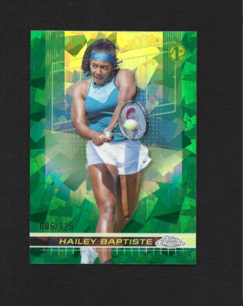 2024 Topps Chrome Tennis Sapphire Hailey Baptiste #183 Green Refractor /125