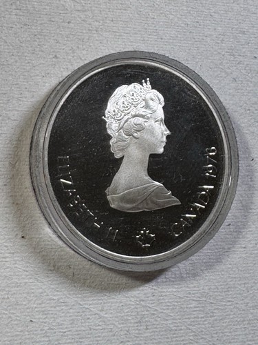 Silbermünze Kanada 5 Dollar Olympische Flamme 1976 PP Olympia Gedenkmünze - Bild 6 von 8