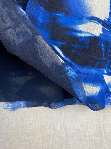 Kenzo Jeans Vintage Mesh Skirt Blue Abstract Print Y2K Aesthetic, Size M - Picture 7 of 24