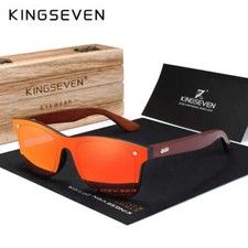 Handmade KINGSEVEN Bamboo Sunglasses with Wooden Case