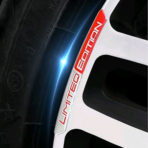 4× Limited Edition Car Stickers Wheel Hub Emblem Badge Strip Tape Accessories - Foto 4 di 10