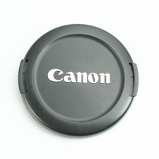 Canon E-58mm - Black/Silver Plastic Snap-On Front Lens Cap