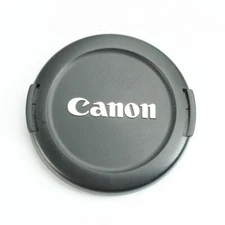 Canon E-58mm - Black/Silver Plastic Snap-On Front Lens Cap