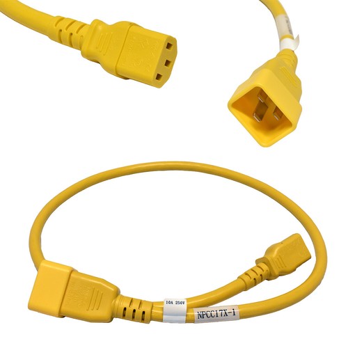 10 x câble d'alimentation Panduit C20 C13 jaune 0,9 m 16A 250V NPCC17X-1 - Photo 2/5