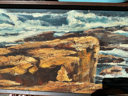 Vintage Expressionism Oil Painting Seascape by William Velmure of Wakefield Mass - Picture 4 of 15