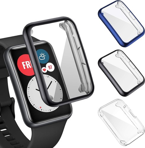 3 x Screen Protector compatible with HUAWEI Watch Fit Full Coverage Case Cover - Picture 2 of 15