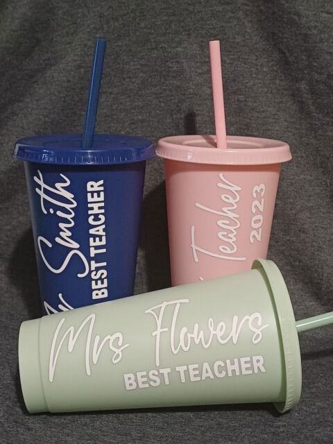 Personalised Custom Cup The Best Teacher Gift Present | School Leavers Cold Cup
