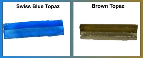 170-190 Ct Brown & Swiss Blue Topaz Gems Slice Rough Pair Certified - Picture 5 of 6