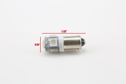 10X Bombillas de luz LED rojas BA9S 5 SMD mapa interior puerta lateral - Imagen 2 de 2