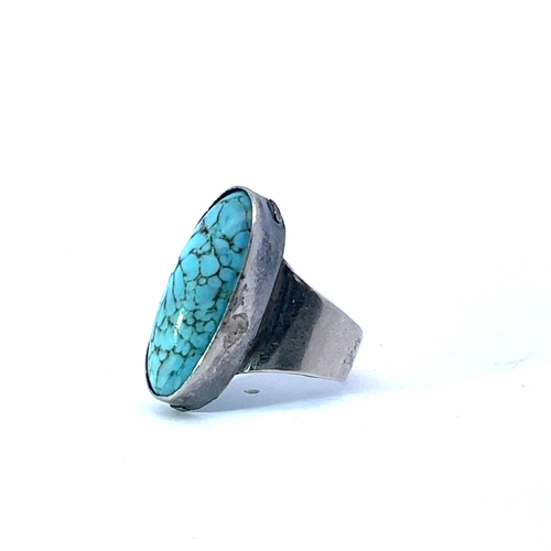 Anello Blu Turchese In Argento Di Carl Ove Frydensberg Artista Danese 1" - Video 1 di 1