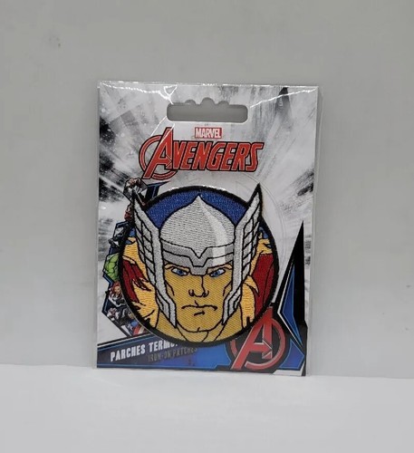 Disney Marvel Avengers Iron-On Patch: Round Thor Head w/Helmet New Free Ship - Picture 11 of 11