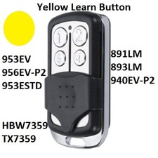 Compatible 891lm 892LM 893LM Remote Control Yellow Learn Button Liftmaster