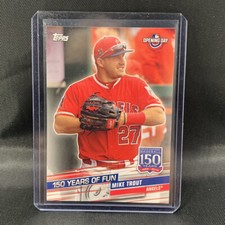 2019 Topps Mike Trout Opening Day 150 Years of Fun NM