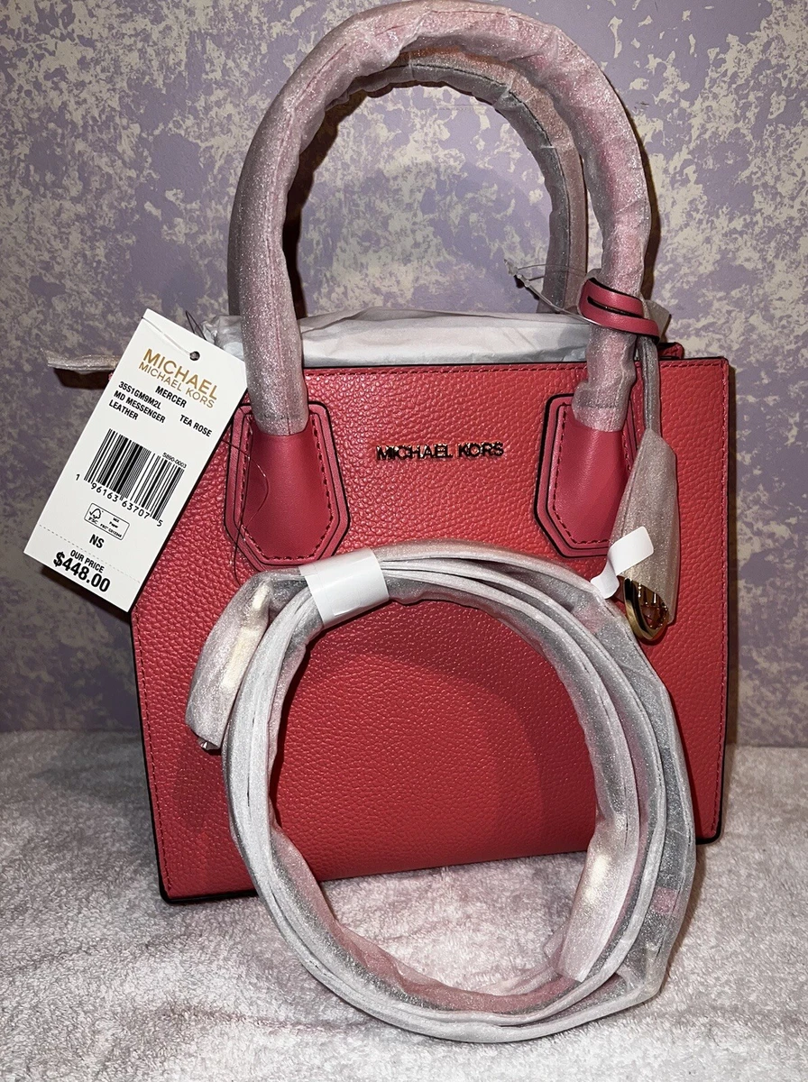 Michael Kors, Bags, Nwt Michael Kors Soft Pink Mercer Medium Pebbled  Leather Crossbody Bag