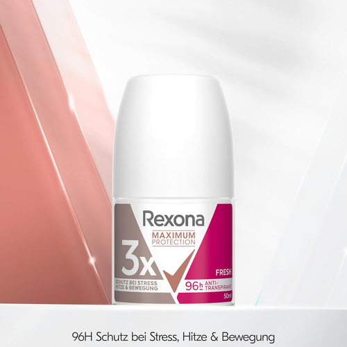 Rexona Maximum Protection Deo Roll On Fresh 96h 3x Schutz Antitranspirant 50 ml - Bild 4 von 8