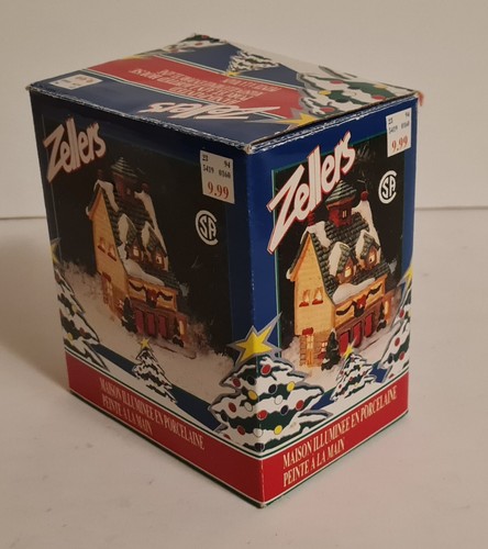 Zellers Hand Painted Porcelain Lighted House Holidays - Picture 2 of 10
