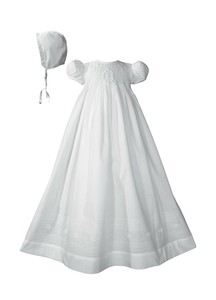 smocked christening dress