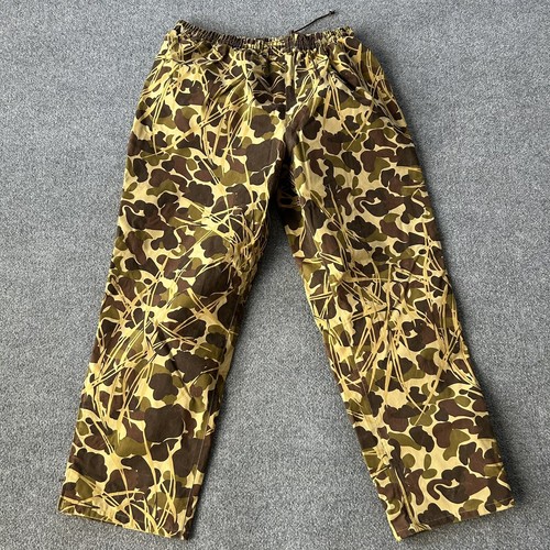 Mountn Prairie Pants Men XXL FlyAway Camo Duck Blind Waterproof Elastic Waist P5