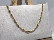 9ct 375 Yellow Gold 2mm Singapore Link Chain Necklace ALL SIZE Brand NEW