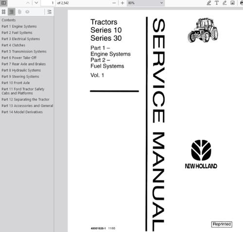 6600 Ford Tractor Service Manual Repair WorkShop New Holland PDF USB - Picture 5 of 7