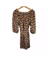 The Webster Miami Target Womens size Medium Midi Printed Dress Tie Waist