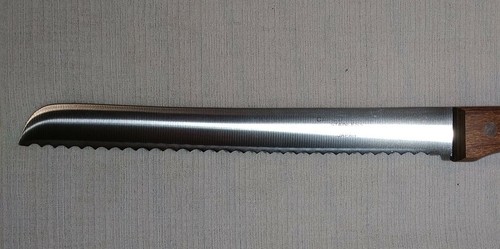 Capco Serrated Bread Knife 8" Stainless Steel Blade, Wood Handle with Sleeve - Picture 4 of 6