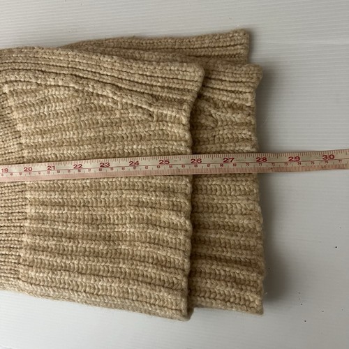 Witchery Knit Jumper Small Beige Tan Knitted Wool Alpaca Modal Turtleneck Splits - Picture 16 of 16