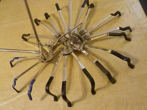 7 SNARE BASKETS + PIECES & PARTS - (1 PIECE IS SLINGERLAND)