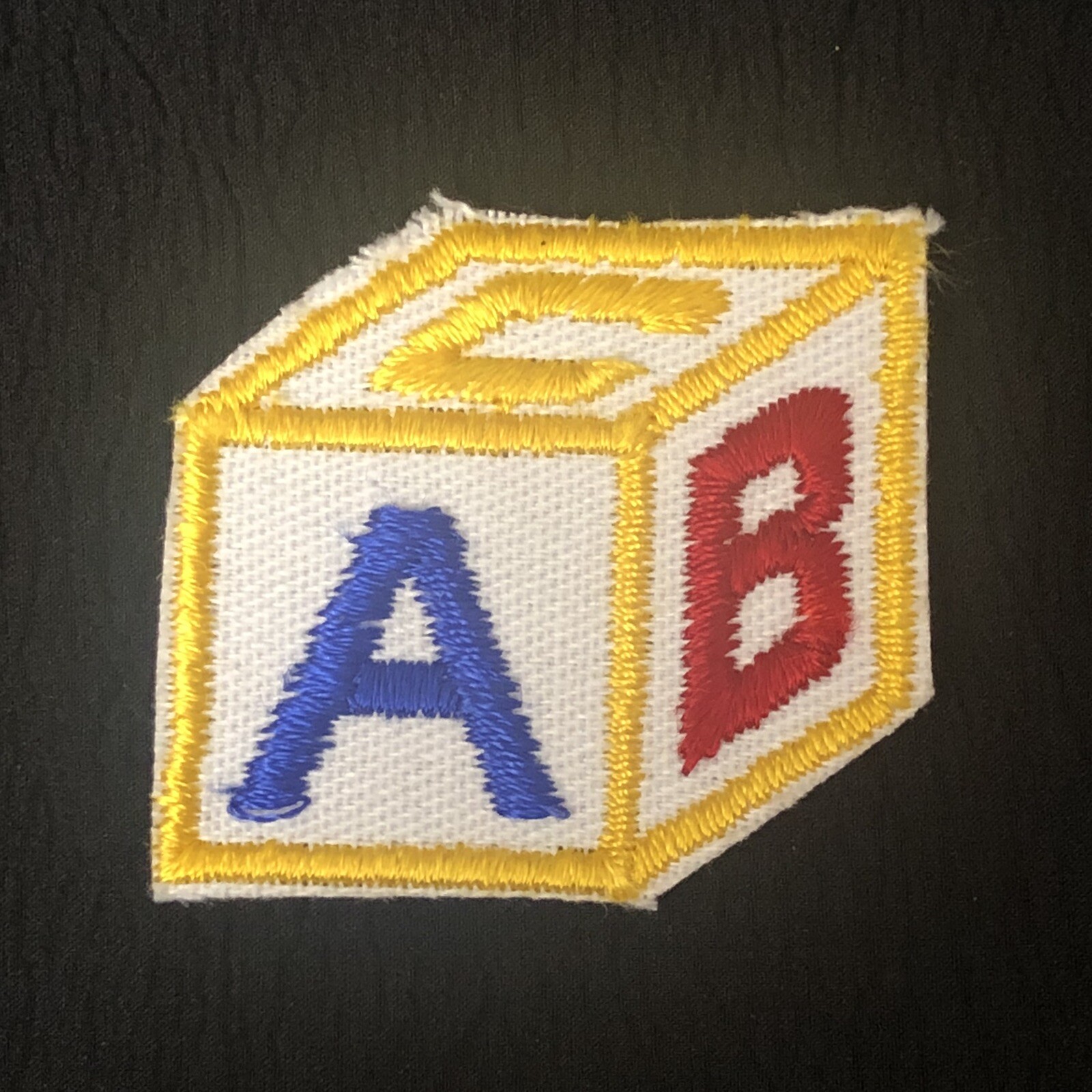 ABC Block Patch - 1 3/4 inches x 1 1/2 inches | eBay
